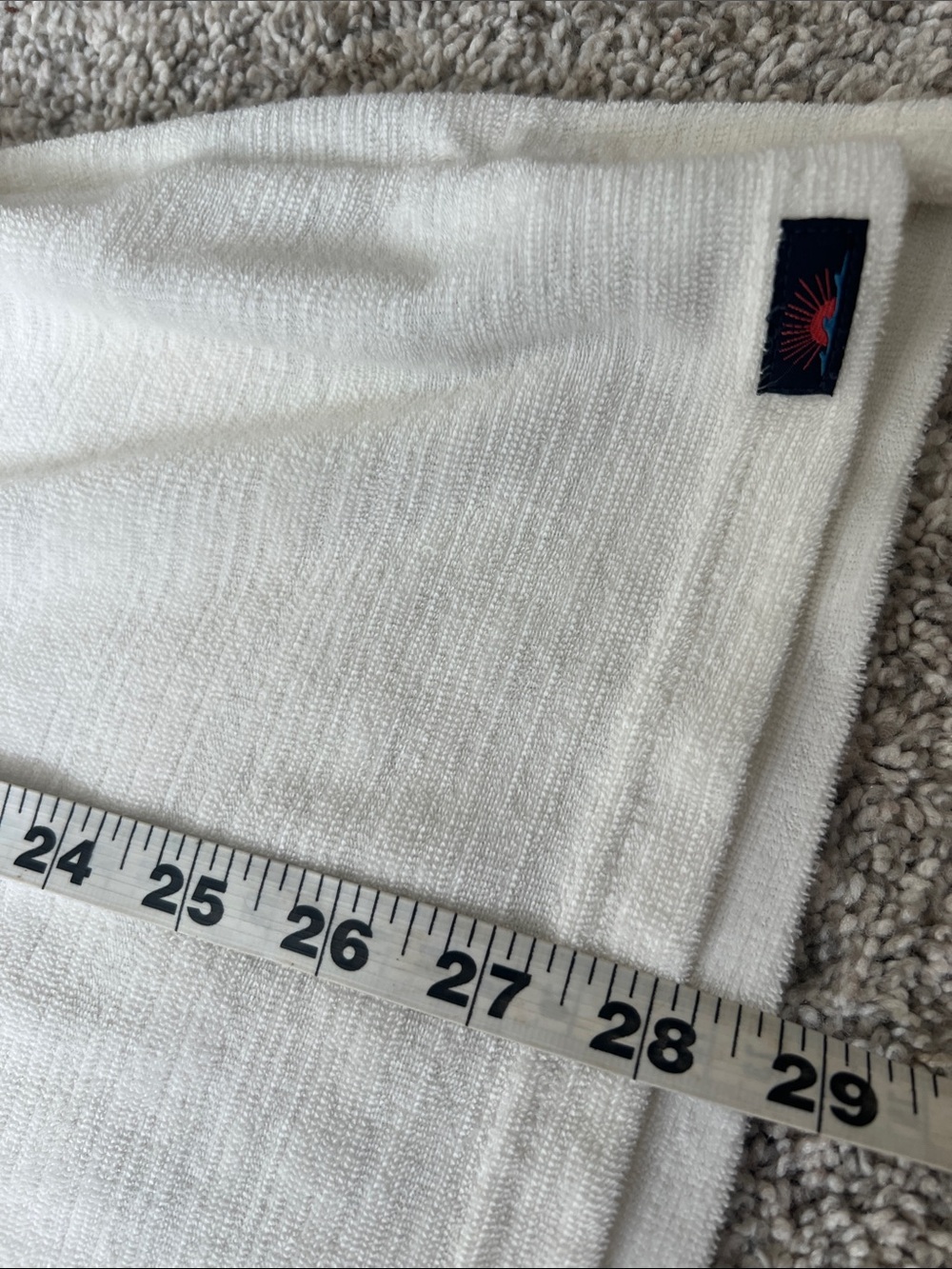Faherty Cabana Towel Terry Surf Stripe Polo Large - Picture 7 of 8